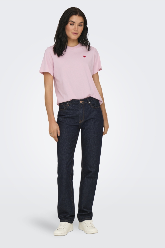 JDYPISA S/S PRINT TOP JRS NOOS 15298612 PARFAIT PINK/BITTERSWEET